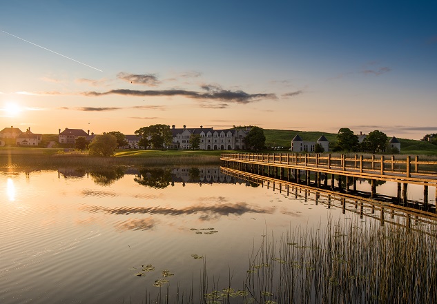 A tranquil view of the stunning Lough Erne Resort at Sunset. Nestled on a 600 acre peninsula with spectacular views of the Fermanagh Lakelands, Co Fermanagh.